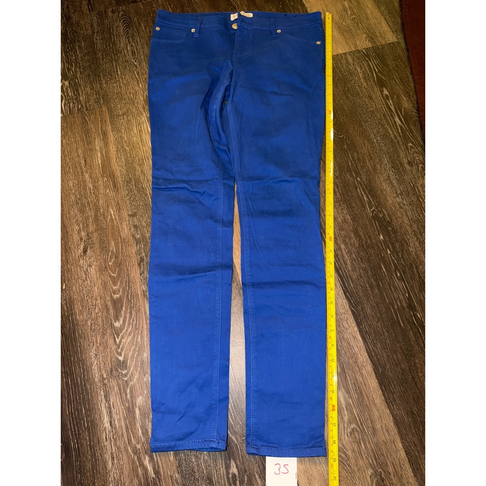 Express Stella Jeans Skinny Leg Royal Blue Pants Mid Rise Stretch 8